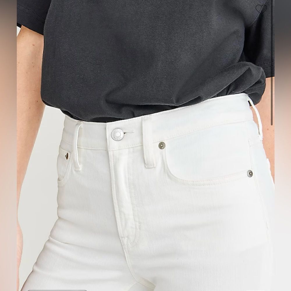 J.Crew 9" toothpick jean in white wash - Picture 2 of 6